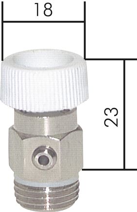 Voorbeeldig Afbeelding: Aflaat- en ontluchtingsventiel zonder buisje, G 1/4’’ en G 3/ 8’’