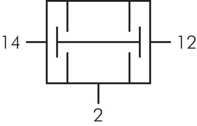 Schakelsymbool: EN-ventiel