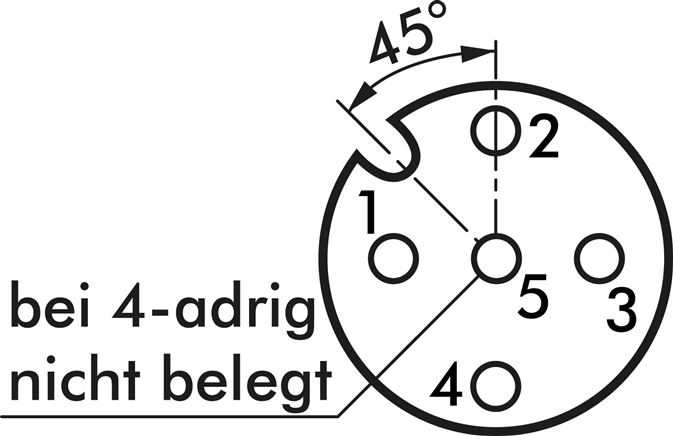 Schakelsymbool: M 12-bus (A-gecodeerd, 5-polig)