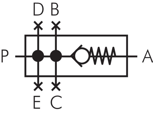 Schakelsymbool: Terugslagklep (Futura)